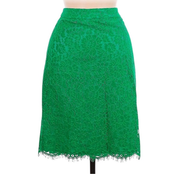 FLORAL LACE PENCIL SKIRT feminine office holiday party - Picture 1 of 11